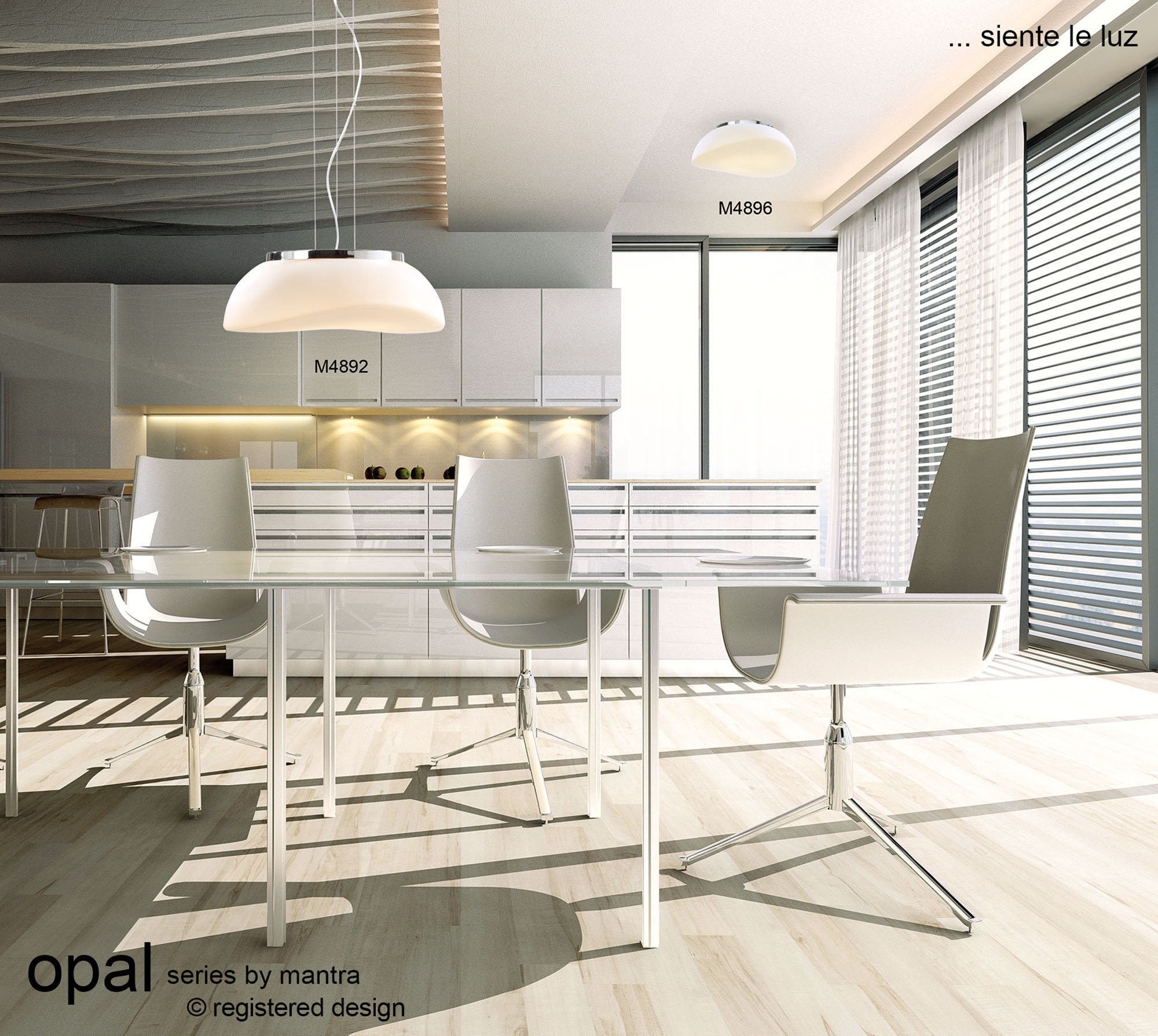 Opal Ceiling Lights Mantra Flush Fittings